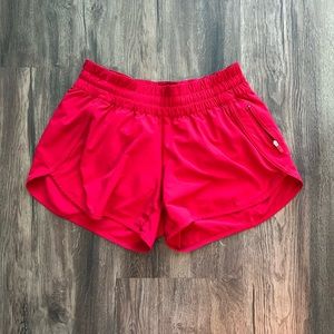 Lululemon Tracker Shorts Size 8 4inch Red